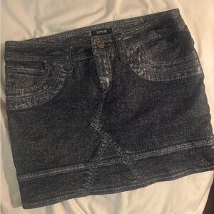 Versace Women's Black Denim Mini Skirt